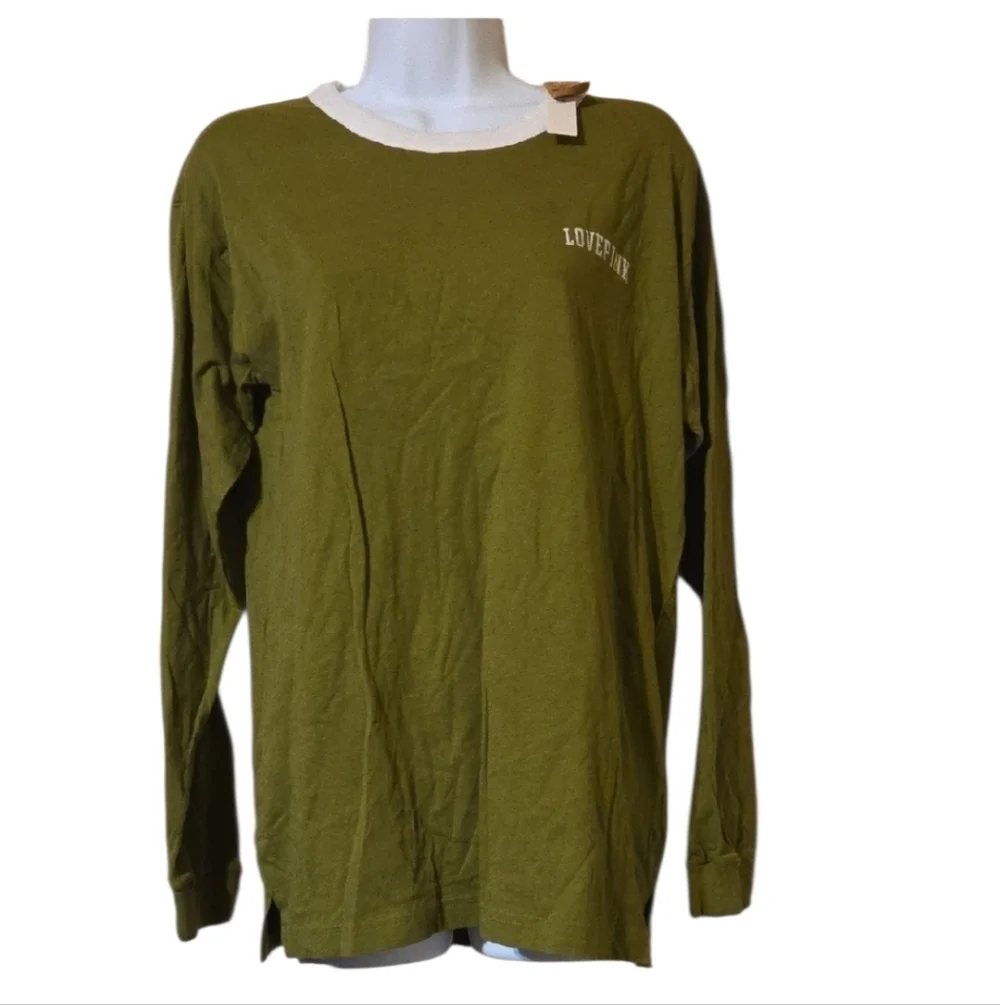 PINK Victoria's Secret Olive Long Sleeve Top - Picture 4 of 4